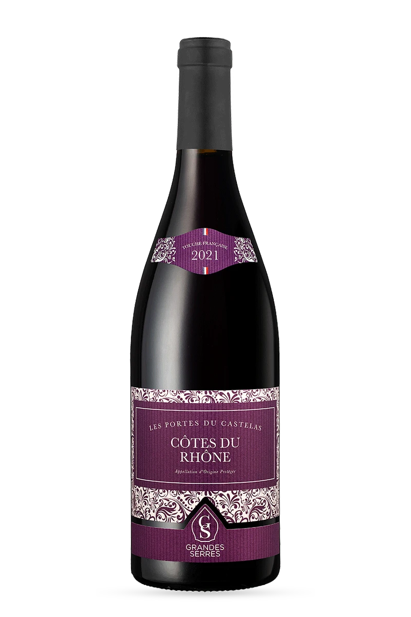 Côtes du Rhône AOC Les Portes du Castelas Rouge 2021 150cl - Maison Grandes Serres