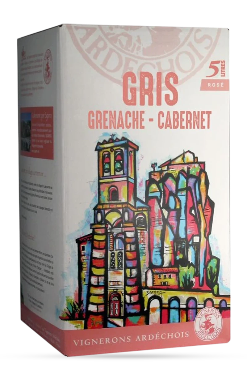 IGP Ardèche Gris de Grenache Rosé 500cl-bib - VIGNERONS ARDÉCHOIS