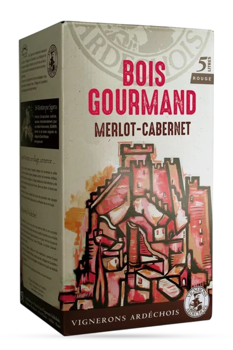 IGP Ardèche Bois Gourmand Rouge 500cl-bib - VIGNERONS ARDÉCHOIS